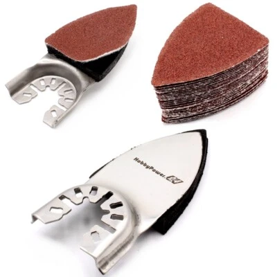 26 tlg. Schleifplatte Dreieckschleifpapier für Bosch PMF Multifunktionswerkzeuge - Bild 1 von 2