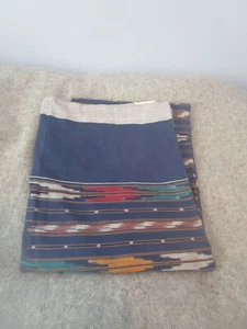 LIBERTY THROW BEDSPREAD NAVY GEOMETRIC PATTERN - Picture 1 of 7
