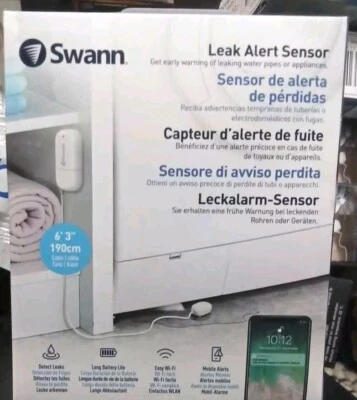 New Swann Leak Alert Sensor  White Detect Leaks Mobile Alert - Image 1 of 4