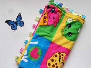 Girls Handmade Shopkin Fleece Fabric w/Dimple Minky Kids Blanket 48 x 52 - Picture 1 of 11
