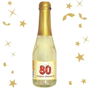 Zum 80. Geburtstag: Piccolo Beerenperlwein Glückwunsch Happy Birthday Secco Sekt - Bild 1 von 4
