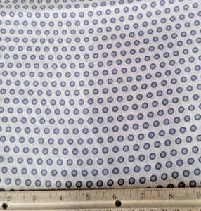Beige with Grey Circle Around a Light Grey Polka Dot Cotton Fabric - Picture 1 of 3