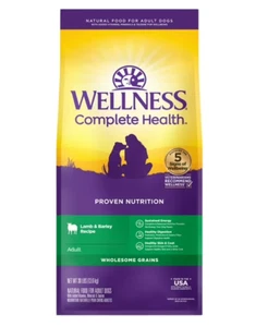 Wellness Complete Health Natural Dry Dog Food, Lamb & Barley, 30-lb - Picture 1 of 9