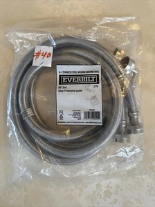 Everbilt 4 Fuß polymerbeschichteter Edelstahl Waschmaschine Anschluss (2er-Pack) - Bild 1 von 2