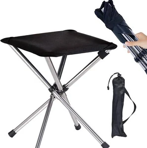 Small Folding Camping Stool Outdoor Portable Camping Fishing Chair w/ Carry Bag - Picture 1 of 12