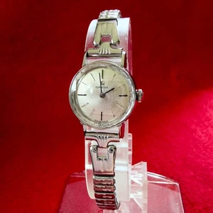 Omega Damen Mechanische Uhr Cal 620 Vintage Silber Zifferblatt Prismenglas Überholt - Bild 1 von 12