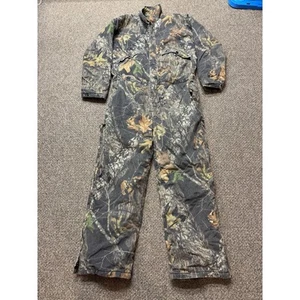 Vintage Mossy Oak Mens Coveralls Heavy Insulated XL BreakUp Camo hunting - Picture 1 of 12