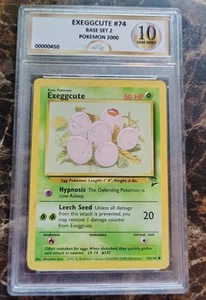 2000 Pokemon Base 2 1st Edition #74/130 Exeggcute SRG grading 10 GEM MINT - Picture 1 of 2