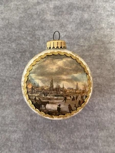 Vintage 1984 Christmas Ornament Masters On Silk  Glass Germany van der Neer 3.5” - Picture 1 of 9