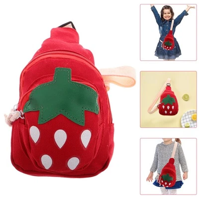  Borsa a tracolla per bambini, borsa da viaggio Kawaii Strawberry, borsa a - Imagen 1 de 4