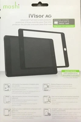 moshi iVisor AG advanced mini screen protector for ipad mini 1,2,3 BLACK. - Image 1 of 2