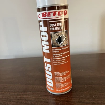 Tratamiento de fregona antipolvo Betco lata en aerosol producto de limpieza de pisos stock antiguo Foto 1 de 3