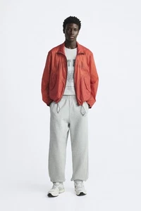 Zara Burnt Orange Retro Windbreaker Jacket Size Medium - Picture 1 of 11