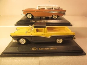 RD.SIGNATRUE, DIECAST 1/43 LOT/2 CLASSIC '57s, FORD RANCHERO & CHEVROLET NOMAD - Picture 1 of 7