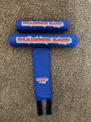 Diamond Back II Hot Cool Silver Streak BMX FREESTYLE Bike Pads Old School Cali  - Image 1 of 4