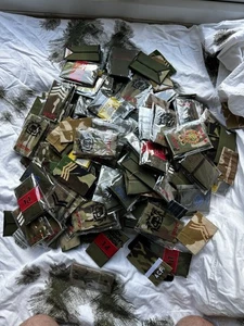 Job Lot Box Of Military Rank Slides New & Used Including Army & Cadets - Picture 1 of 6