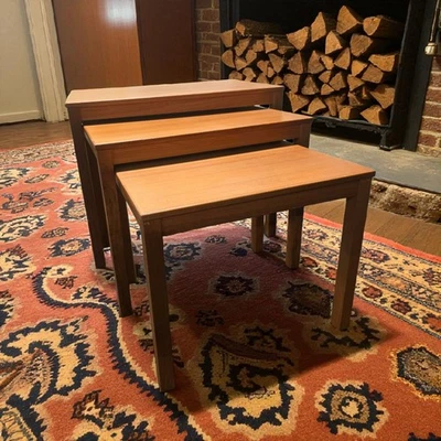 Bent Silberg Mobler Teak Danish Modern Nesting Tables (Set of 3) - Image 1 of 4