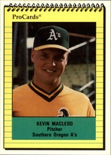 1991 Southern Oregon A's Anniversary ProCards #SOA20 Kevin MacLeon