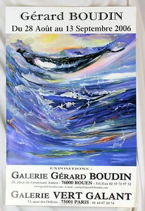 AFFICHE D’EXPOSITION « Gérard BOUDIN» Galerie Vert Galant Paris Galerie Gérard B - Picture 1 of 4