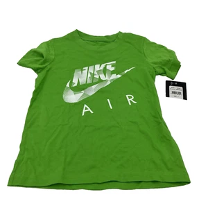 Nike Air Boys Top T Shirt Size 7 Green Pulse - Picture 1 of 3