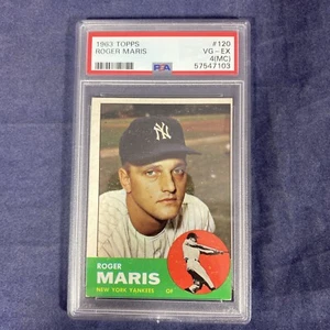 1963 Topps #120 Roger Maris PSA 4 (mc) VG-EX New York Yankees - Picture 1 of 6