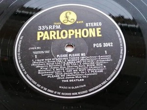 THE BEATLES 1963  PLEASE PLEASE ME UK  STEREO  LP  E J DAY  SL NO DATE CROSSOVER - Picture 1 of 17