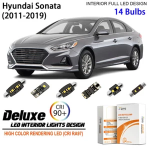 LED Interior Light Kit for Hyundai Sonata 2011-2019 White Light Bulbs Upgrade - Picture 1 of 8
