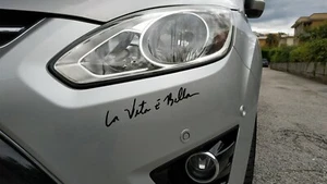 Adesivo LA VITA È BELLA spaziato in vinile di PVC TUNING AUTO MOTO ARREDO PARETE - Bild 1 von 5