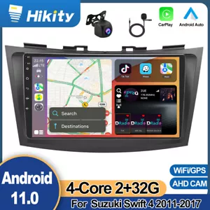 32G 9" Car Radio Stereo Carplay Android 11 GPS Navi For Suzuki Swift 4 2011-2017 - Picture 1 of 12