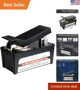 Air Hydraulic Pump 10,000 PSI Aluminum Reservoir Foot-Operated Heavy Machinery - Picture 1 of 9