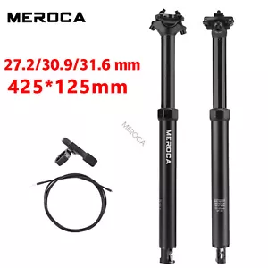 MEROCA MTB Seat Post Dropper Post 27.2/30.9/31.6mm Internal Cable Mountain Bike - Picture 1 of 11