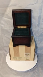 VTG BOMBAY Co. Sophia's Musical Ring Jewelry Box 1861963 Dark Mahogany NEW NOB - Picture 1 of 11