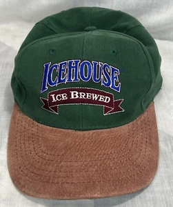 Vintage Ice House Mütze Snapback Baseball Cap Herren Beige Ice Brewed Miller - Bild 1 von 6