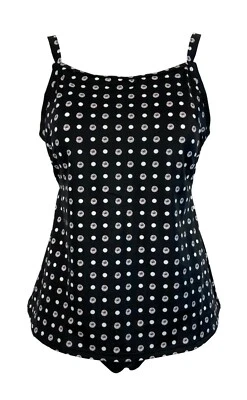 FASHY Tankini Femme de Fantaisie Noir/Blanc + Slips Uni Haut 12 Article 23861 01 - Bild 1 von 4