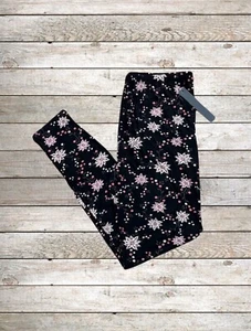 Women’s Leggings Depot Pink Black Floral Print Plus Size 3X-4X NWT Extra Stretch - Picture 1 of 4