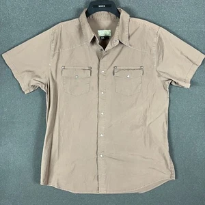 Vtg Oakley Shirt Mens Large Snap Button Skull and Bones Short Sleeve Y2k *READ* - Picture 1 of 8