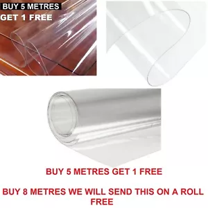 Clear Plastic Waterproof Tablecloth Protector Vinyl PVC Shower Curtain PPE OFFER - Picture 1 of 4