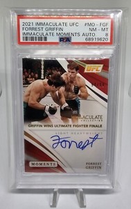 2021 Immaculate UFC Forrest Griffin Moments Auto 94/99 PSA 8