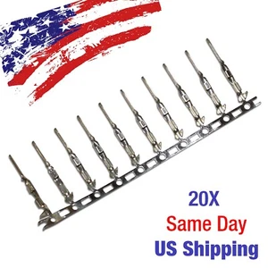 Conector macho Dupont Crimp 1P 2,54 mm 20 piezas ¡ENVÍO EN EE. UU. HOY! - Imagen 1 de 2