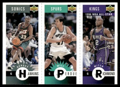 1996-97 Collector's Choice Minis #M161 Hawkins /Perdue /Richmond basketball Card - Image 1 of 2