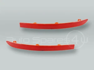 Par de cubiertas reflectoras de parachoques trasero rojas para VW Tiguan 2009-2017 - Imagen 1 de 2