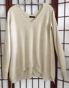 THE ROW MIO OVERSIZED SWEATER 100% CASHMERE OATMEAL (BEIGE) XS - Picture 1 of 10