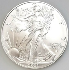 2021 TYPE 2 American Silver Eagle! One Troy Oz .999 Fine Silver!  