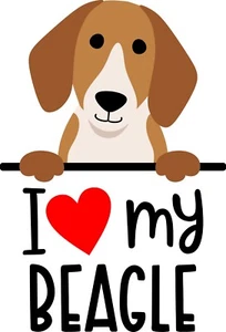I love my Beagle Geschirrtuch / Handtuch / Dekokandtuch - Bild 1 von 1