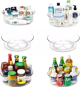 6 Pack Lazy Susan 11.5" Inch Turntable Organizer Organization Storage Container - Picture 1 of 12