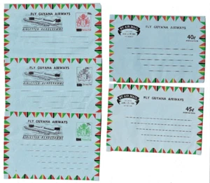 Guyana: 1975; Cancelleria Postale-Aerogramma, set 5 valori, EBB168 - Foto 1 di 2