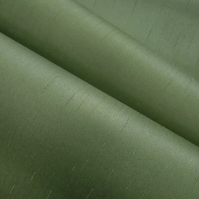 Olive green vertical silk natural thread fabric wallpaper modern wallcoverings - Image 1 of 4