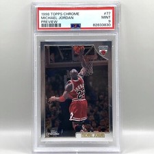 1998-99 Michael Jordan Topps Chrome Preview #77 PSA 9