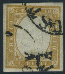 Italien Sardegna 1862 10 Cent gebraucht Sas 14D 48,00 $ 190802015 - Bild 1 von 2