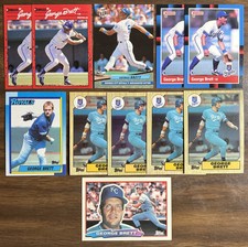 George Brett Lot of 11 Cards 1987-1992 Topps Donruss Ultra HOF Royals